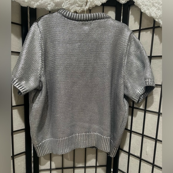 Future Collective TARGET Gray Knit METALLIC CREWNECK SHORT SLEEVE WOMENS SIZE 2X - Picture 8 of 8